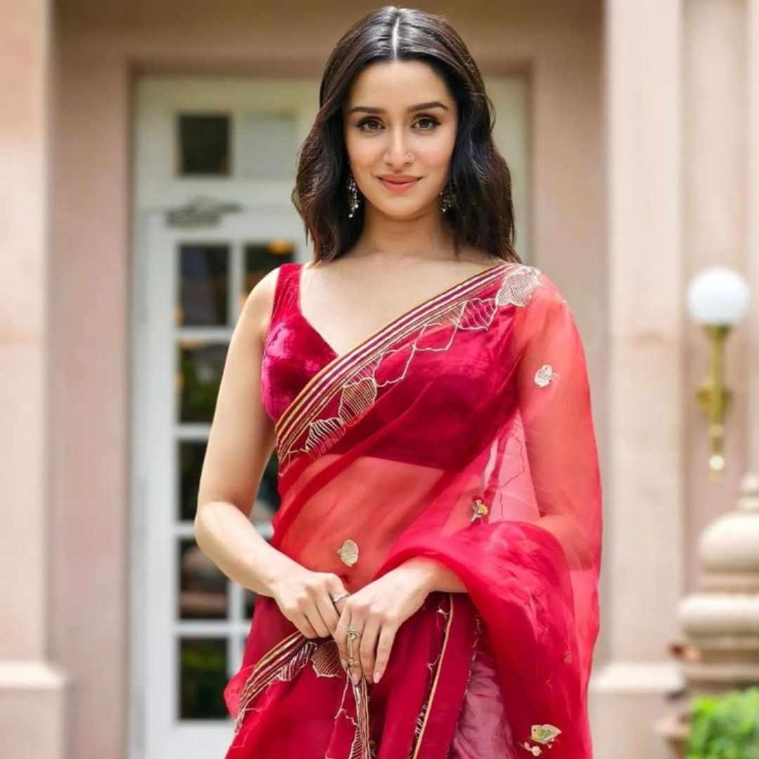 Shraddha Kapoor Red Saree Look in 4k